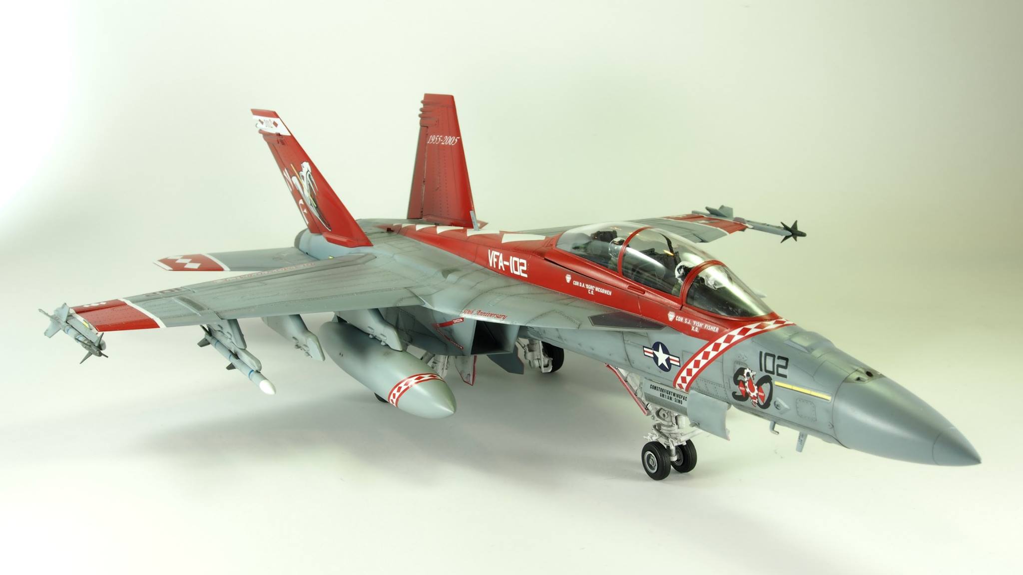 F/A-18F Super Hornet VFA-102 Diamondbacks 2005 & 2015 - Model Aces